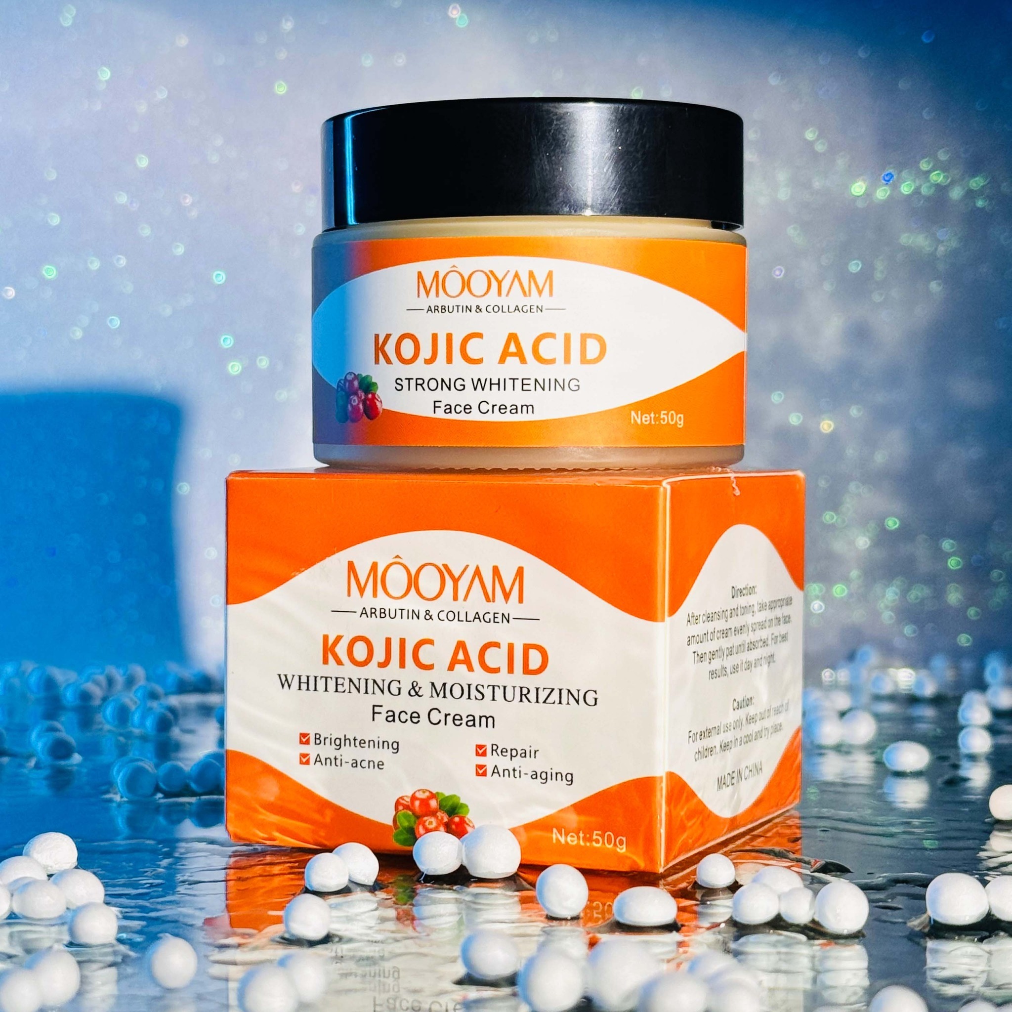 MOOYAM KOJIC ACID WHITENING & MOISTURIZING CREAM (50G)