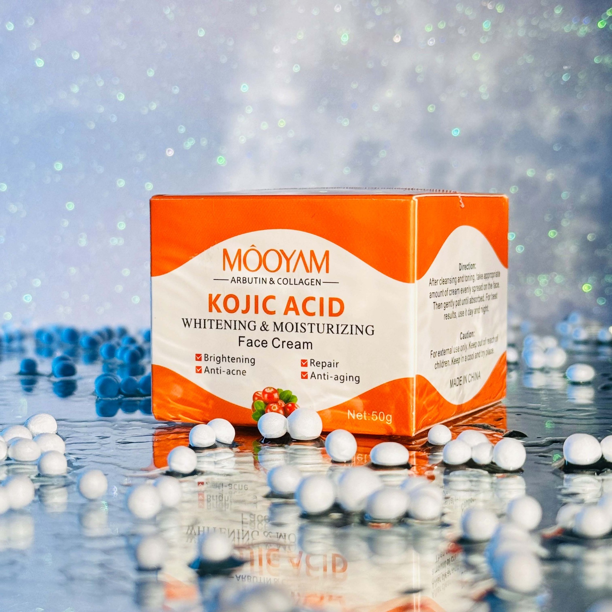 MOOYAM KOJIC ACID WHITENING & MOISTURIZING CREAM (50G)